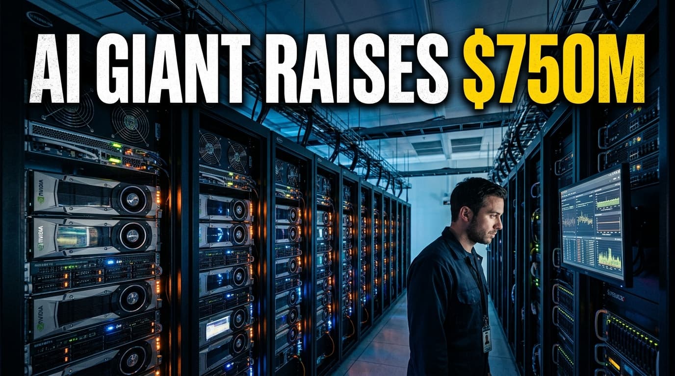 A row of high-tech data center servers glowing with neon lights, representing cloud infrastructure.